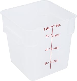 8 Quart Red Food Storage Container with Handles