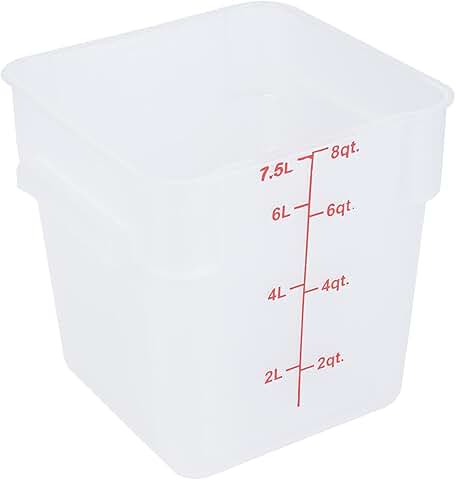8 Quart Red Food Storage Container with Handles