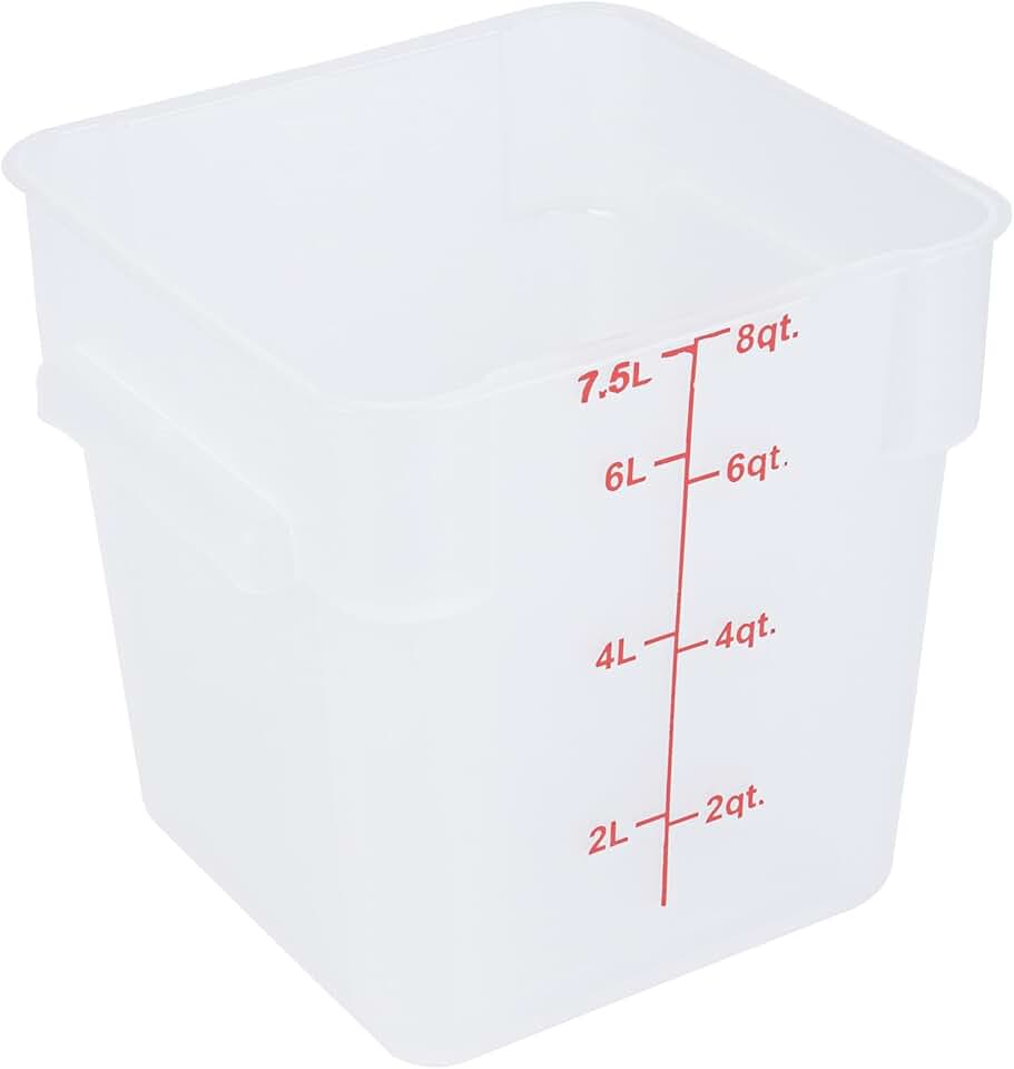 8 Quart Red Food Storage Container with Handles