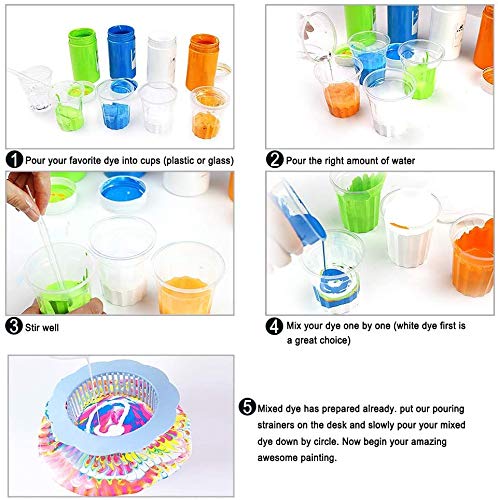 13 Pcs Acrylic Pouring Strainers Set for Art and Drainage