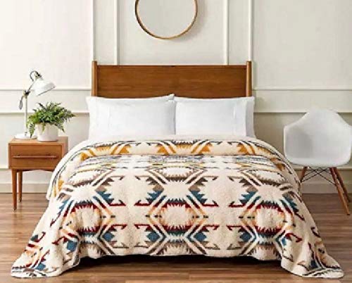 King White Sands Multi Sherpa Blanket 112 by 92 Over 10,000 Square in