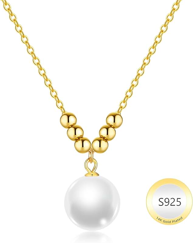 Sterling Silver Pearl Necklace for Women