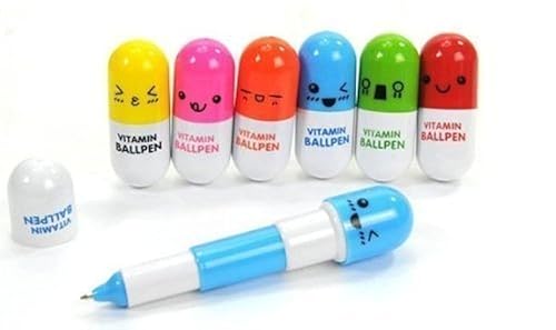 24-Piece Smiling Face Cartoon Ballpoint Pen Set