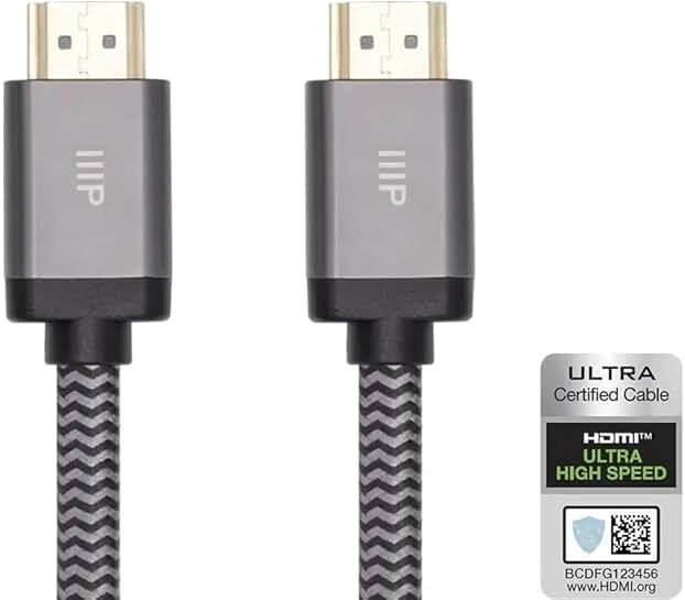 8K Ultra High Speed HDMI Cable, 25ft, Black