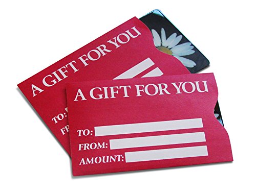 Red gift card sleeves, 100-pack