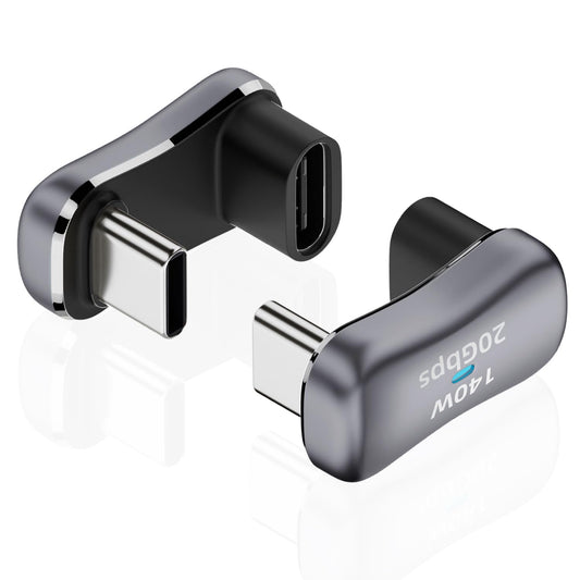 180° USB-C Adapter 2-Pack for Fast Charging and Data