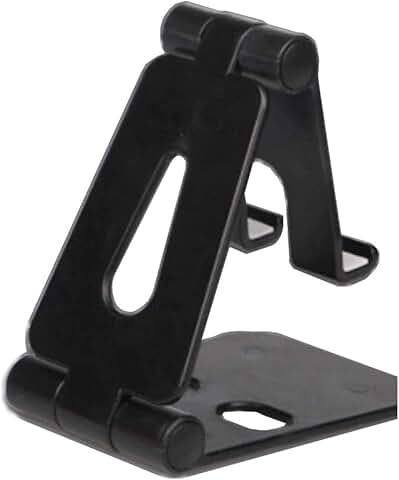 Foldable Phone Stand for Desk, Adjustable, Black