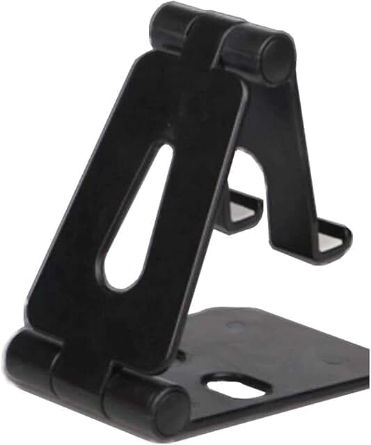 Foldable Phone Stand for Desk, Adjustable, Black