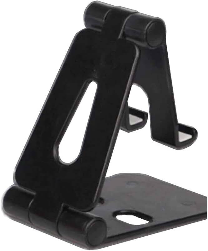 Foldable Phone Stand for Desk, Adjustable, Black