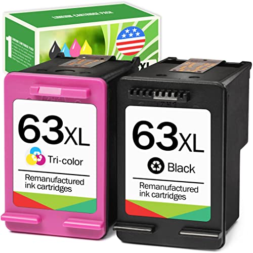 Remanufactured 63 XL Ink Cartridge Set for Officejet and Deskjet Printers