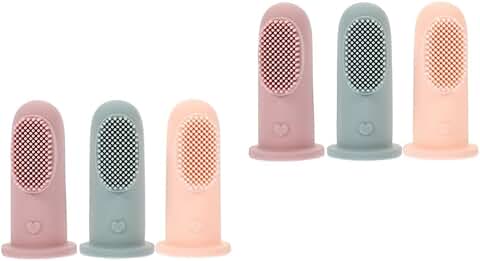 6-Pack Soft Silicone Finger Toothbrushes for Toddlers