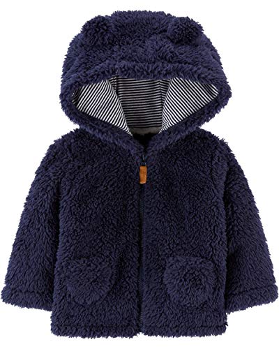 Baby Girls' Sherpa Jacket (Baby) (3 Months, Dark Navy)
