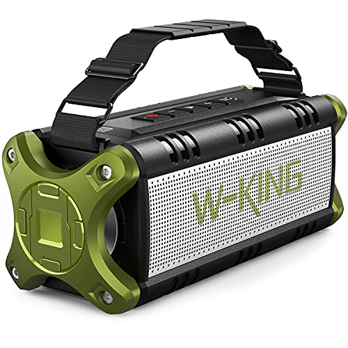 Bluetooth Speakers, 50W Deep Bass Portable Loud Bluetooth Speaker, IPX6 Waterproof Outdoor Speaker with HD Stereo Sound/Wireless Two Pairing/2-Equalizer/Power Bank/30H Playtime/TF Card/AUX/NFC