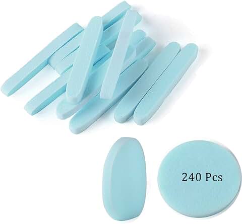 Compressed Facial Sponge Pack of 240 for Makeup Removal and Cleansing