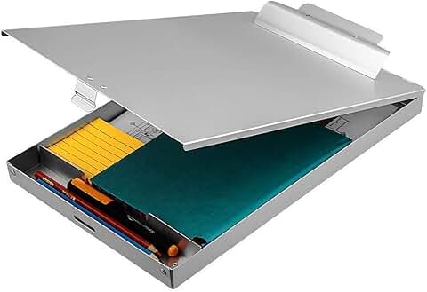 Recycled Aluminum Storage Clipboard, 9.25 x 13.78 Inches