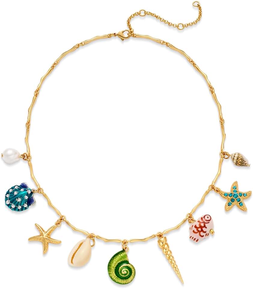 Two-Layer Seashell Starfish Necklace for Women