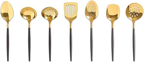 Stainless Steel Cooking Utensil Set with Ladle Spatula Skimmer