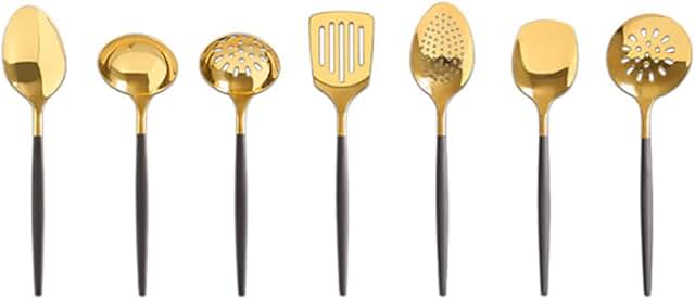 Stainless Steel Cooking Utensil Set with Ladle Spatula Skimmer