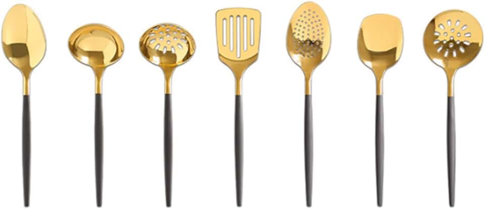 Stainless Steel Cooking Utensil Set with Ladle Spatula Skimmer