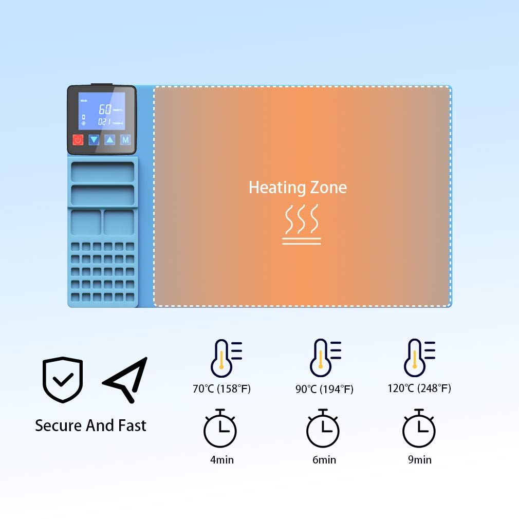 Heating Pad Compatible with iPad iPhone Smartphone LCD Screen Separator Machine Repair Tools Heat Plate