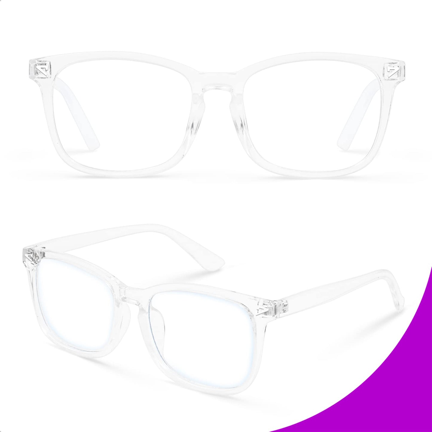 Blue Light Blocking Glasses Square with Anti Computer Glare for Gaming Reading Women and Men