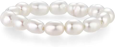 Adjustable Pearl Beaded Stackable Ring for Women