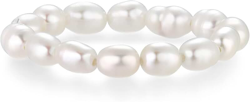 Adjustable Pearl Beaded Stackable Ring for Women
