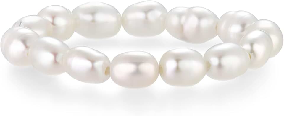 Adjustable Pearl Beaded Stackable Ring for Women