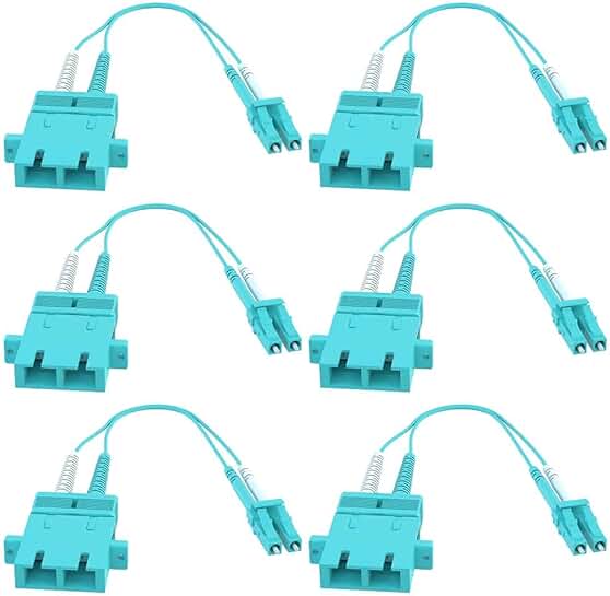 SC Female to LC Male Duplex Adapter 6-Pack