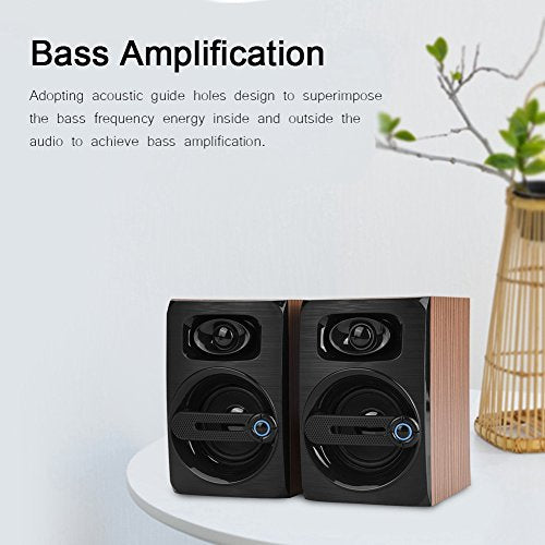 1 Set of Computer Speakers,Portable HiFi Lossless Music Computer Speakers,Bass Amplification Noise Cancelling PC Subwoofer