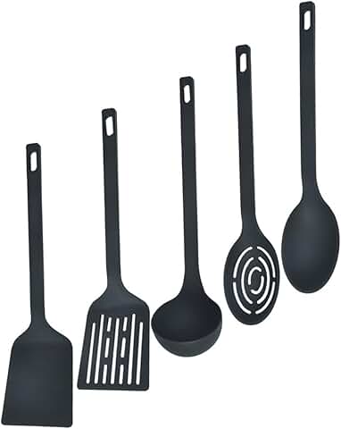 Nylon Cooking Utensil Set with Heat-Resistant Spatula and Spoon