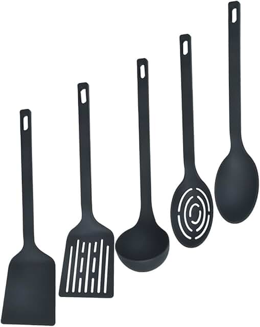 Nylon Cooking Utensil Set with Heat-Resistant Spatula and Spoon