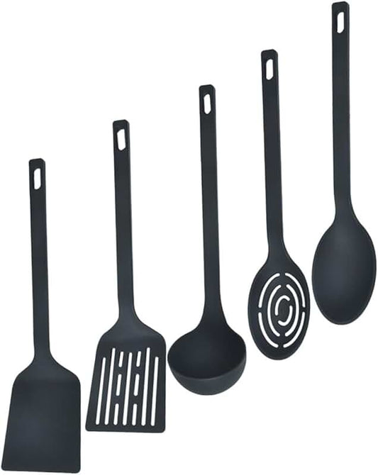 Non-Stick Silicone Kitchen Utensil Set with Wooden Handles