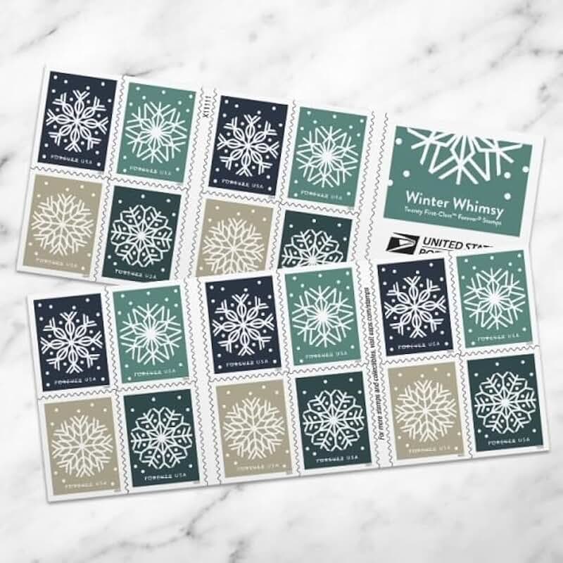 Winter Whimsy 2024 First-Class Postage Stamps