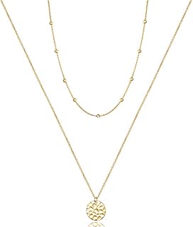Dainty Layered Y Pendant Choker Necklace for Women