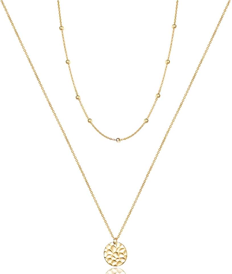 Dainty Layered Y Pendant Choker Necklace for Women