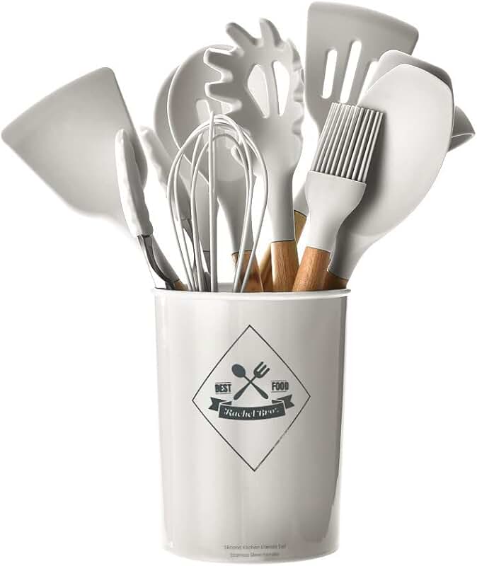 12-Piece Silicone Kitchen Utensil Set with Holder