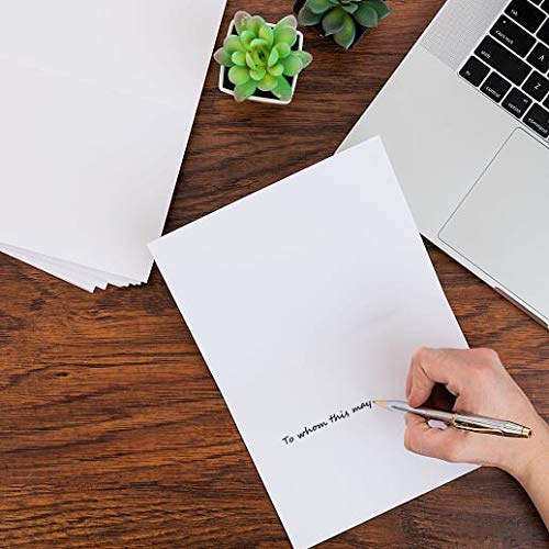 White 5x7 Greeting Cards with Envelopes, Pack of 40