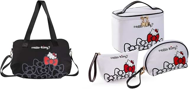 Large Waterproof Travel Makeup and Toiletry Bag Set
