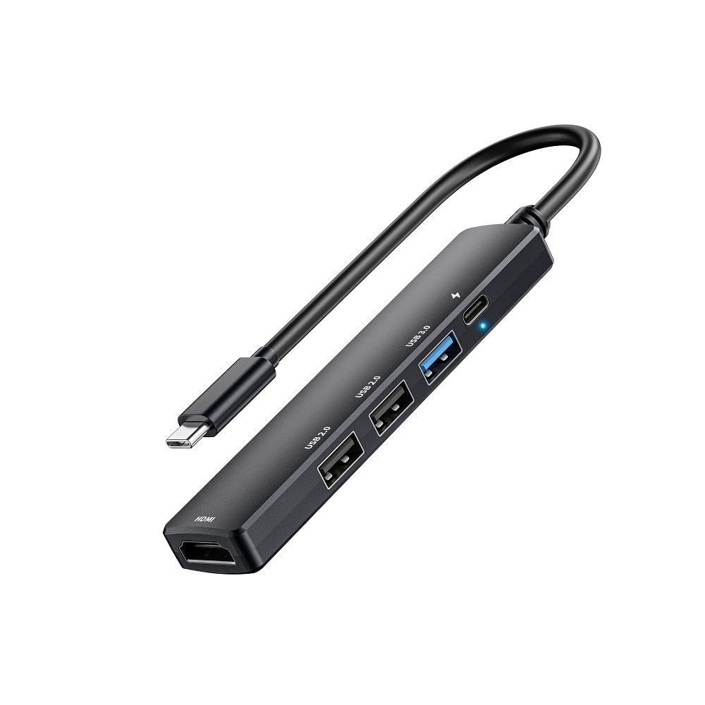 5-in-1 USB Type C Hub with HDMI, USB, and Charging