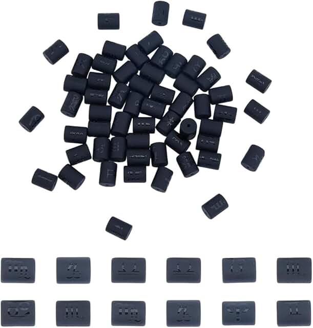 60 Zodiac Constellation Glass Beads for Jewelry Making