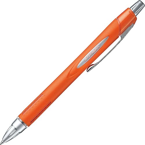 Orange and silver 0.7mm ballpoint pen