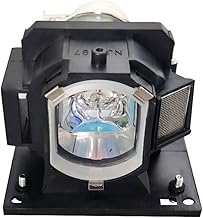 Replacement projector lamp bulb with housing