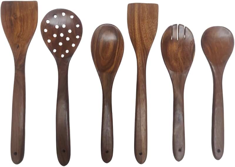 Wooden Spatula Set for Cooking and Serving