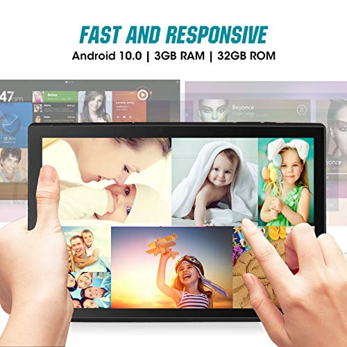 10 Inch Tablet with Case Included, Android Tablet 3GB RAM 32GB ROM 512GB Expanded Touchscreen Tablet Computer WiFi Tablet 10.1 inch (Black)