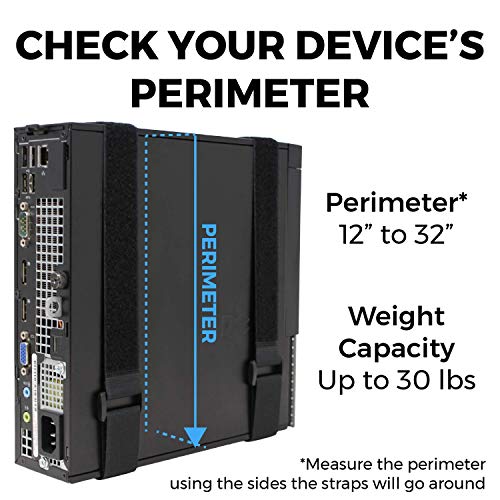 Universal Wall Mount (Black) | Adjustable Mount for Cable Boxes, DVD Players, Routers, Modems, and More
