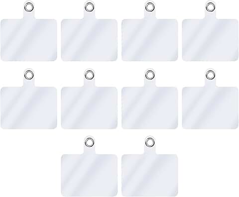 10 Pack Clear Phone Tether Tabs for Safety and Drop Protection