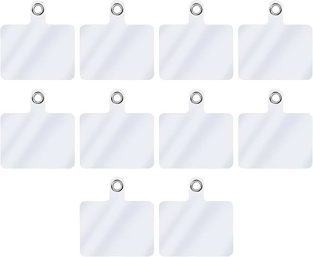 10 Pack Clear Phone Tether Tabs for Safety and Drop Protection