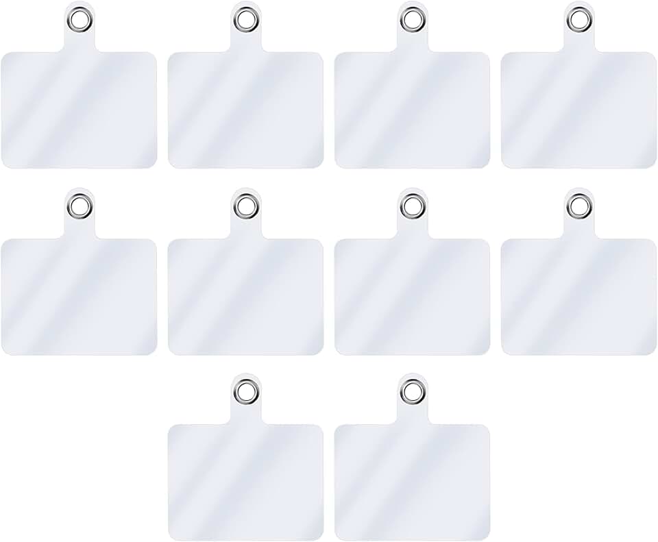 10 Pack Clear Phone Tether Tabs for Safety and Drop Protection