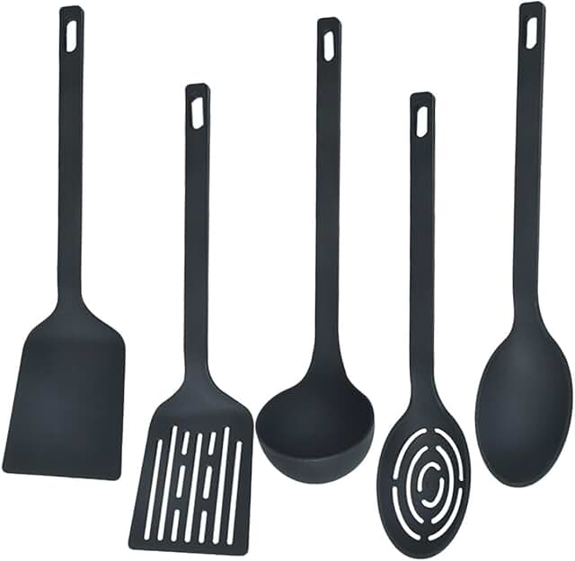 Non-stick Kitchen Utensil Set with Scoop Ladle and Spoon